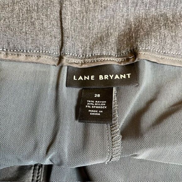 NWT Lane Bryant Comfort Stretch Gray Trousers Dress Pants Women's Size 28 - Picture 7 of 9